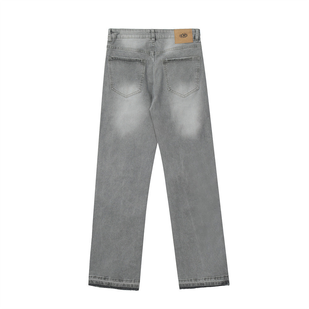 Men Jeans Loose Casual Distressed Burrs