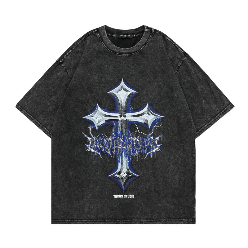 Men's T-Shirt Printed Short-Sleeved T-shirt Men's and Women's Casual Loose