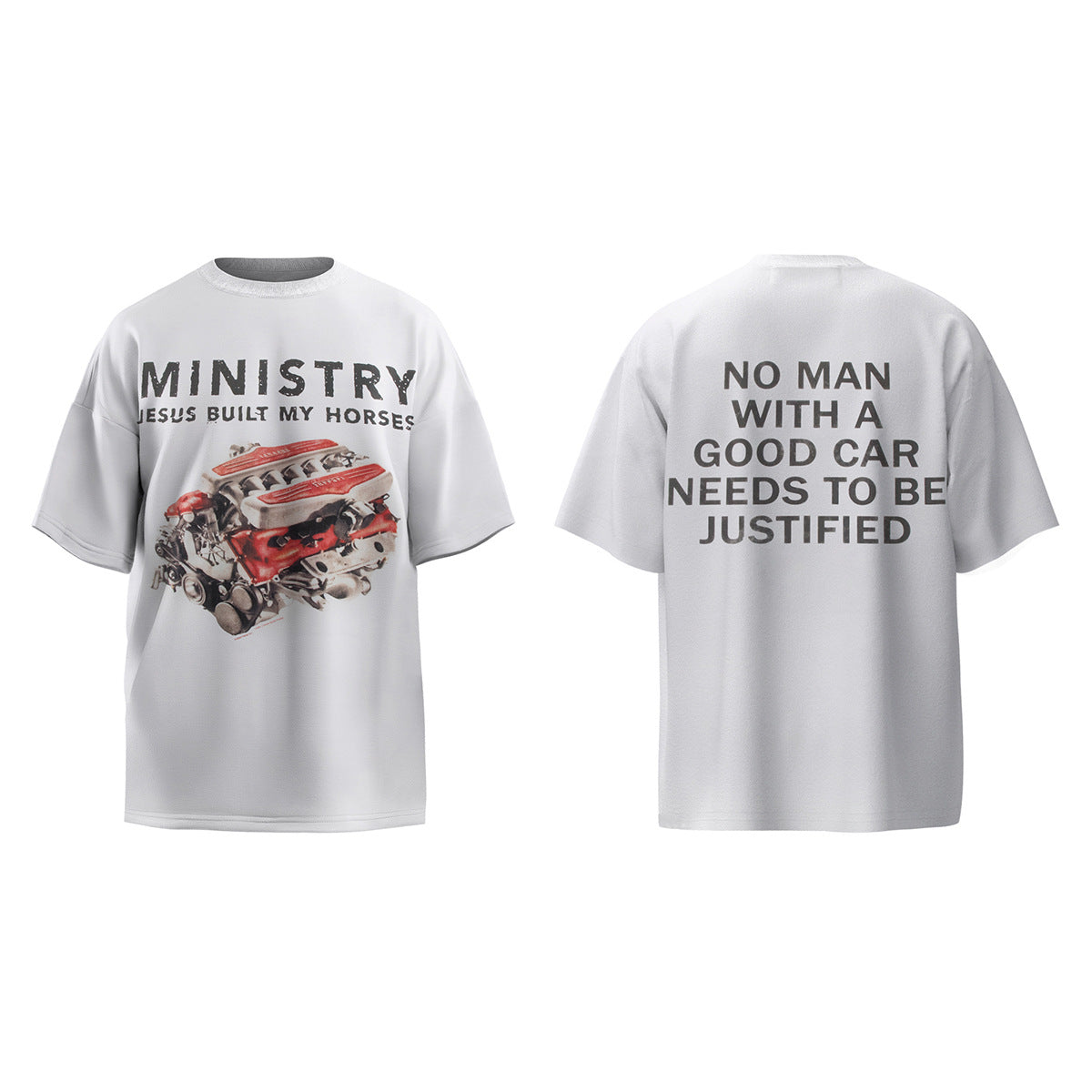 Unisex T-Shirts Epidemic Ferrari Loose Casual T-Shirts
