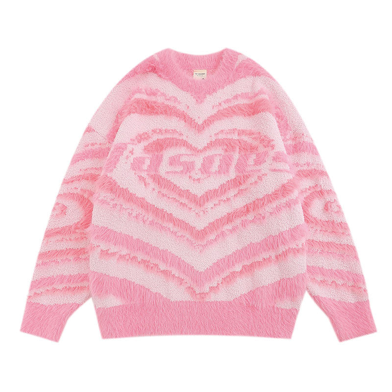 Women Sweater Japanese Fresh Sweet Wind Gradient Color Knitted Sweater