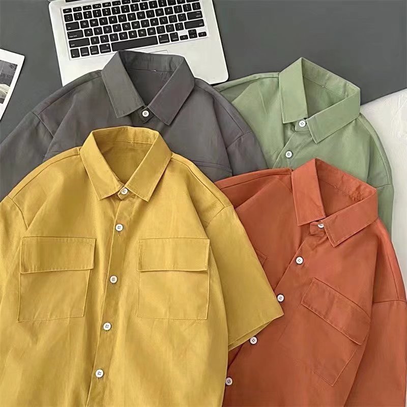 Men's Shirt Summer Loose Cargo