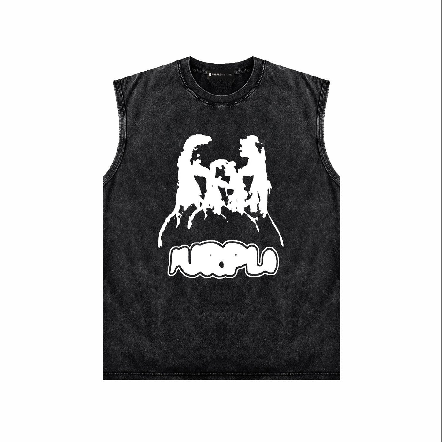 Purple Brand Distressed Tank T Shirts Distressed Sleeveless T-shirt Vest