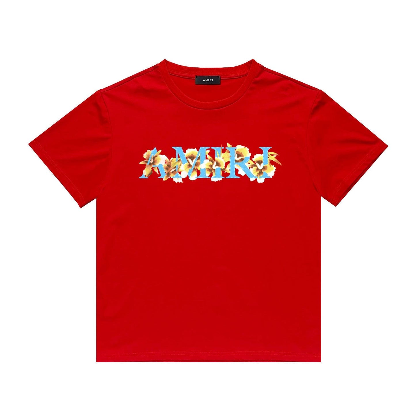Amiri T Shirt Flower Print Casual Hip Hop Short Sleeve T-shirt