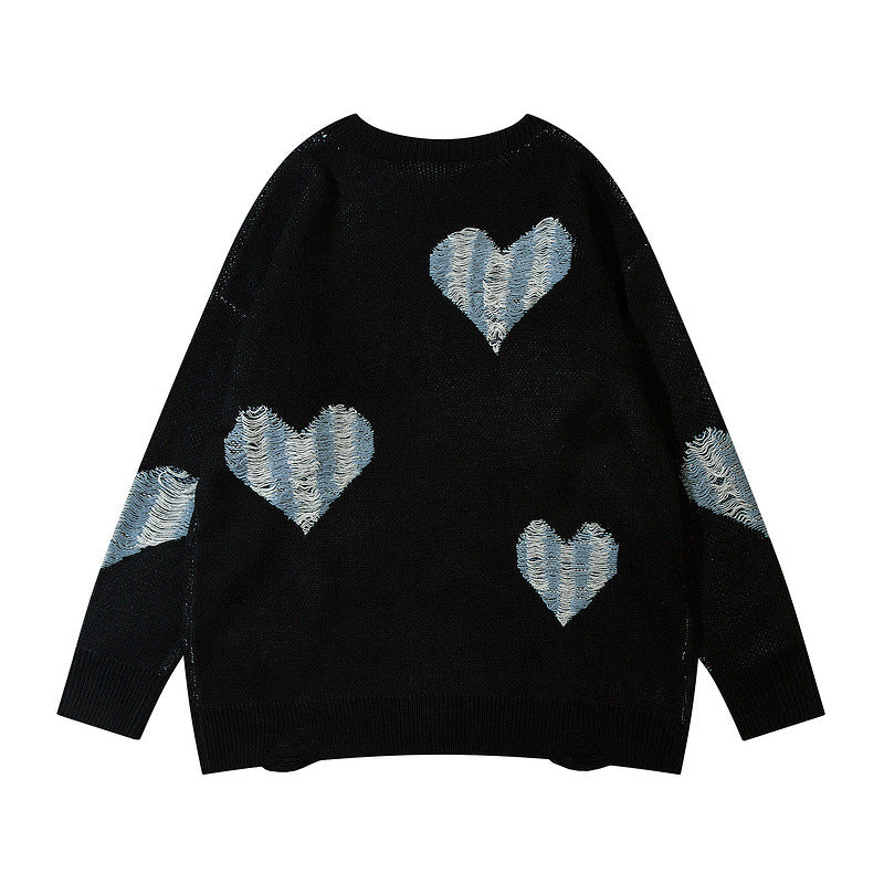 Women Sweater Love Sweater Loose Couple