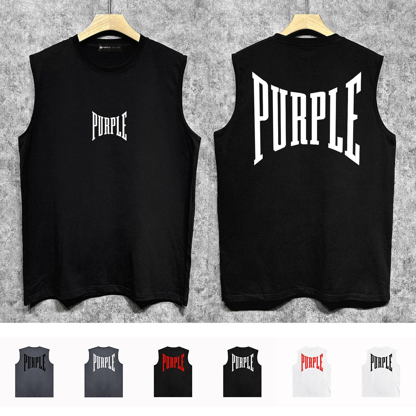 Purple Brand Tank T Shirts Sleeveless T-shirt Vest