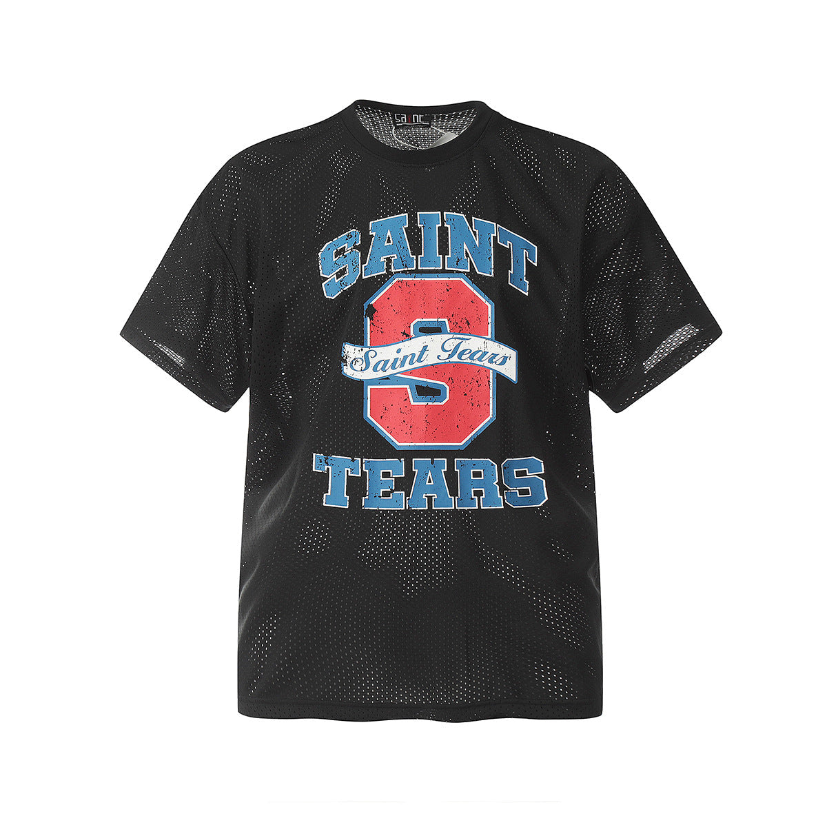 Unisex T-Shirts Saint Michael Mesh vintage Loose Sports T-Shirt