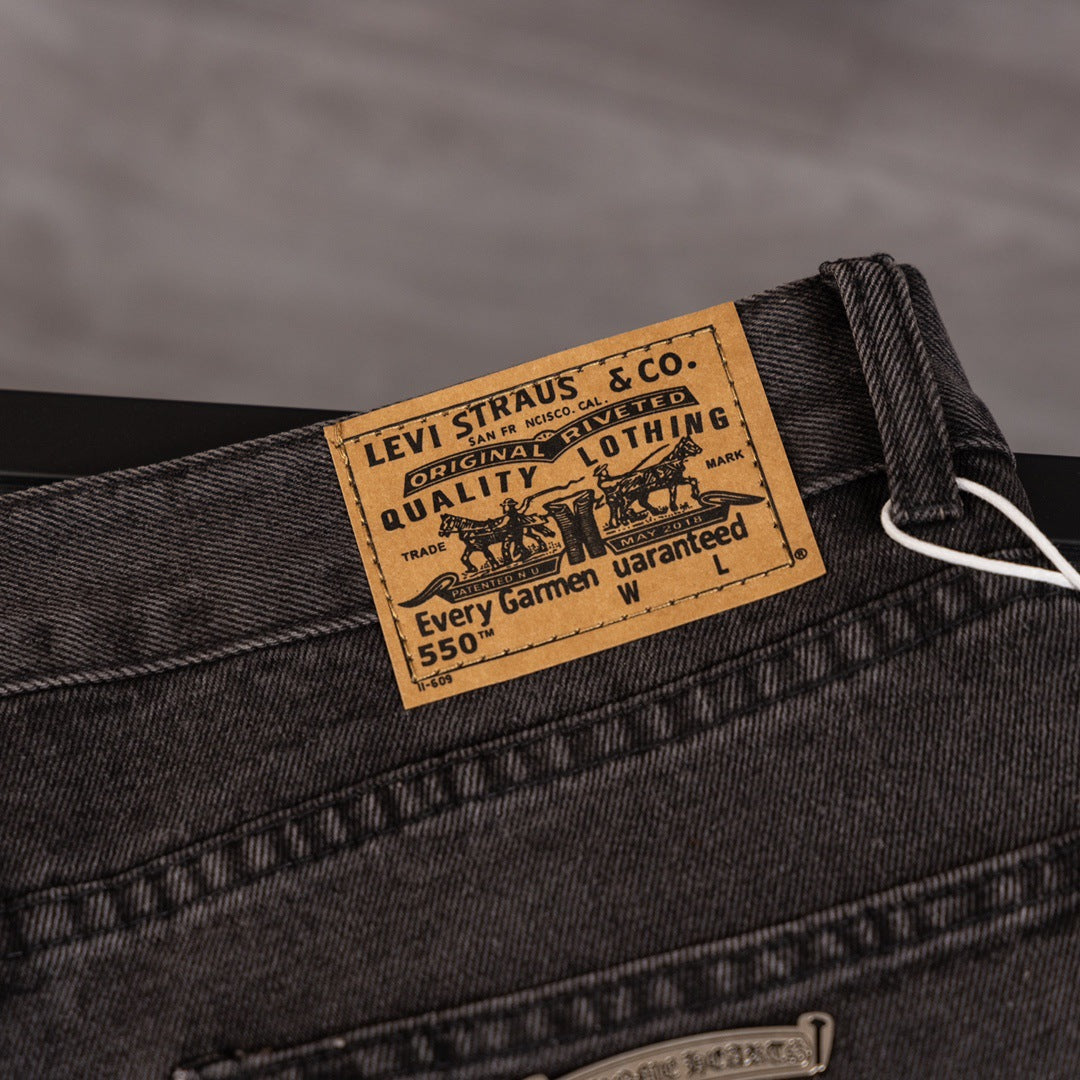 CHH Chrome Hearts Jeans Unisex Casual Loose Jeans