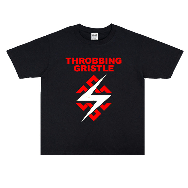 Rock Star T Shirt Experimental Music Industrial Rock Throbbing Gristle Printed T-shirt Men and Women