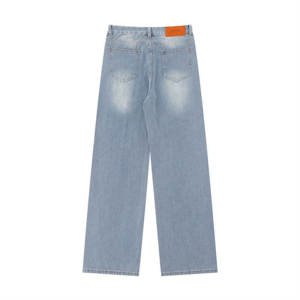 Women Pants Straight Jeans Loose Wide Leg Pants