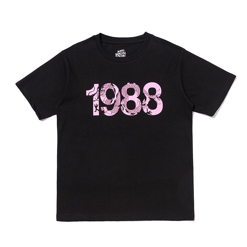 Anti Social Club T Shirt Men's and Women's Loose Large Size Short Sleeve T-shirt Batch