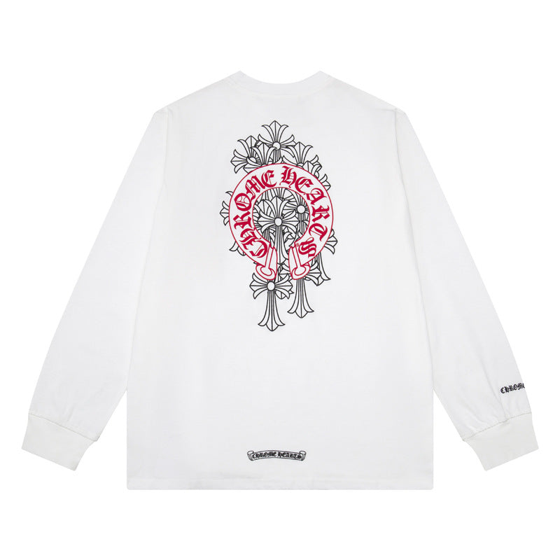 Chh Chrome Heart Long Sleeve Shirt Unisex Fashion Loose Long Sleeve Shirt