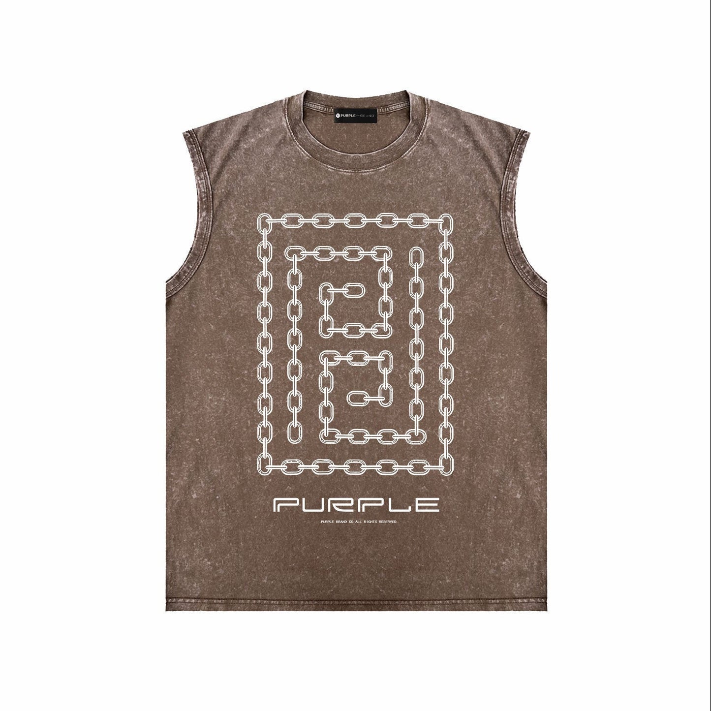 Purple Brand Distressed Tank T Shirts Distressed Sleeveless T-shirt Vest