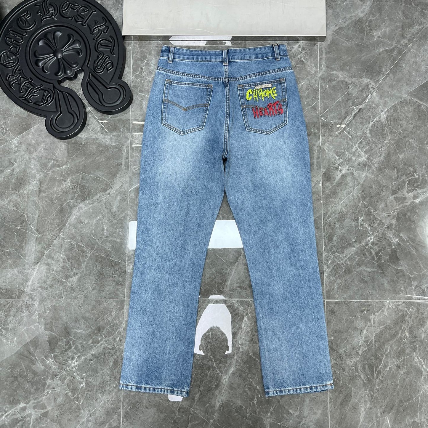 CHH Chrome Hearts Jeans Unisex Casual Loose Jeans