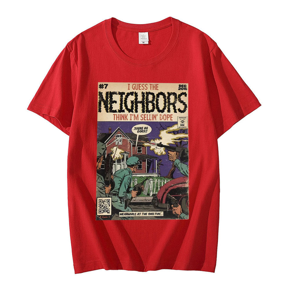 J Cole - Neighbors Comic Book Parody T-shirt Band Cole Music