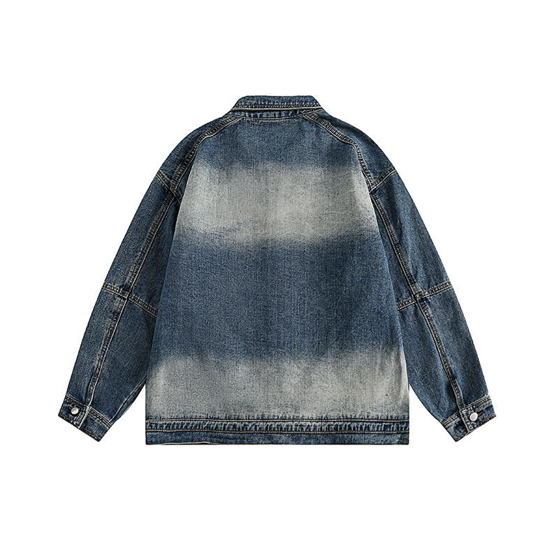 Women Jackets Vintage Denim Jacket Lapel