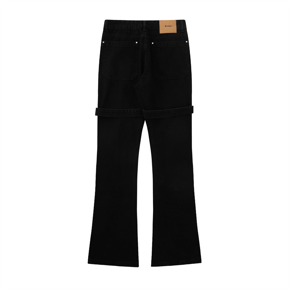 Men Jeans Bell-Bottom Pants Hip-Hop Fashionable Brand Loose