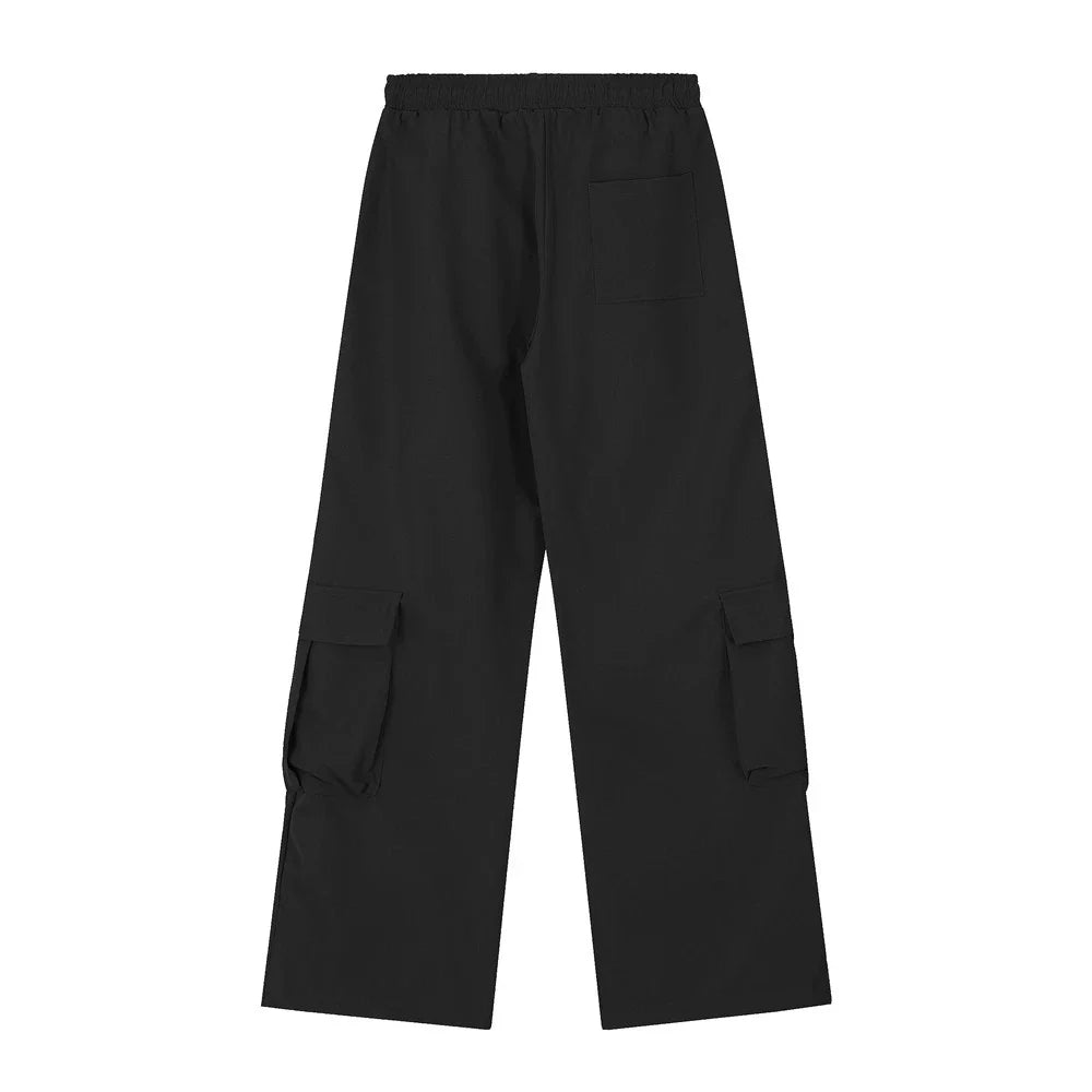 Men Sweatpants Overalls Men's Loose Casual Drawstring Ankle-Tied Sports Pants