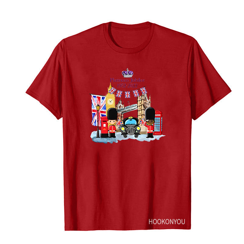 Inspired by Queen's Platinum Jubilee 2022 Elizabeth 70 Years T-shirt Crew Neck T-shirt