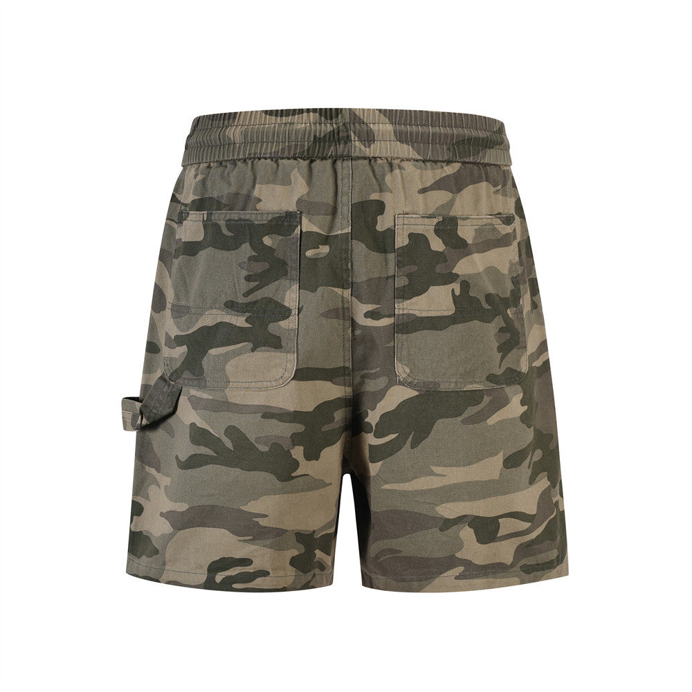 Men Shorts Camouflage Casual Shorts Summer Retro Workwear