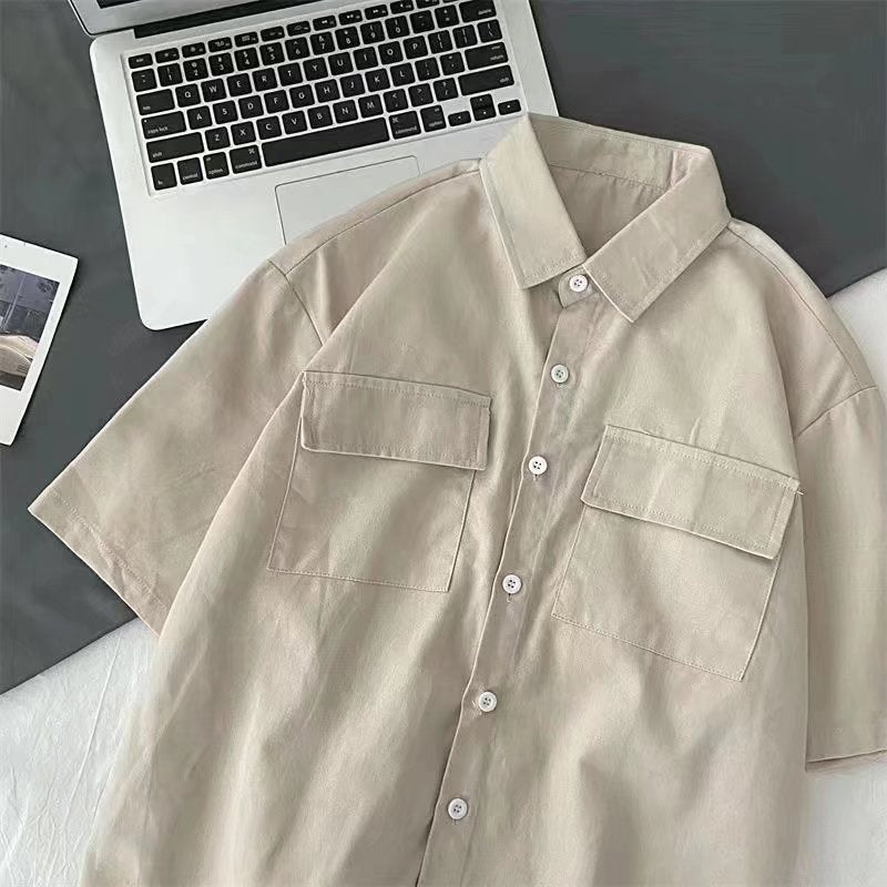 Men's Shirt Summer Loose Cargo