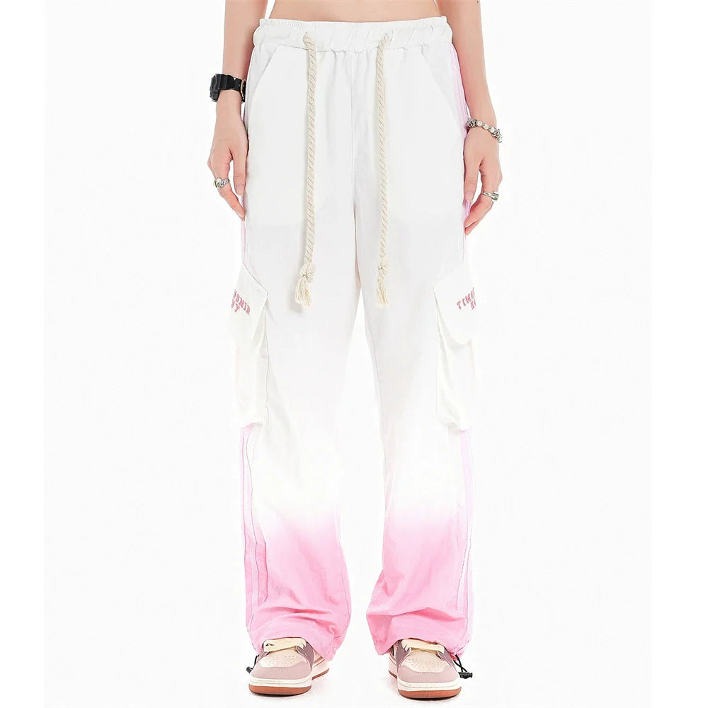 Men Sweatpants Casual Pants Men Straight-Leg Trousers Spring/Summer Workwear with Pocket Elastic Waist Baggy Pants