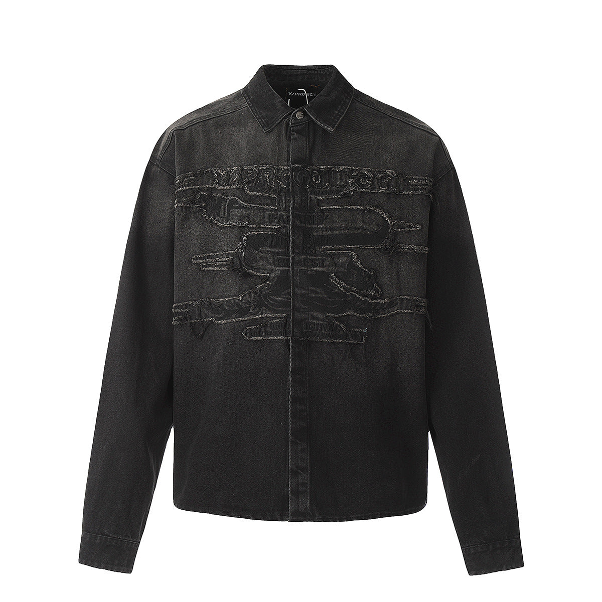 Unisex Denim Jacket Old Patch Embroidered Denim Casual Loose Jacket