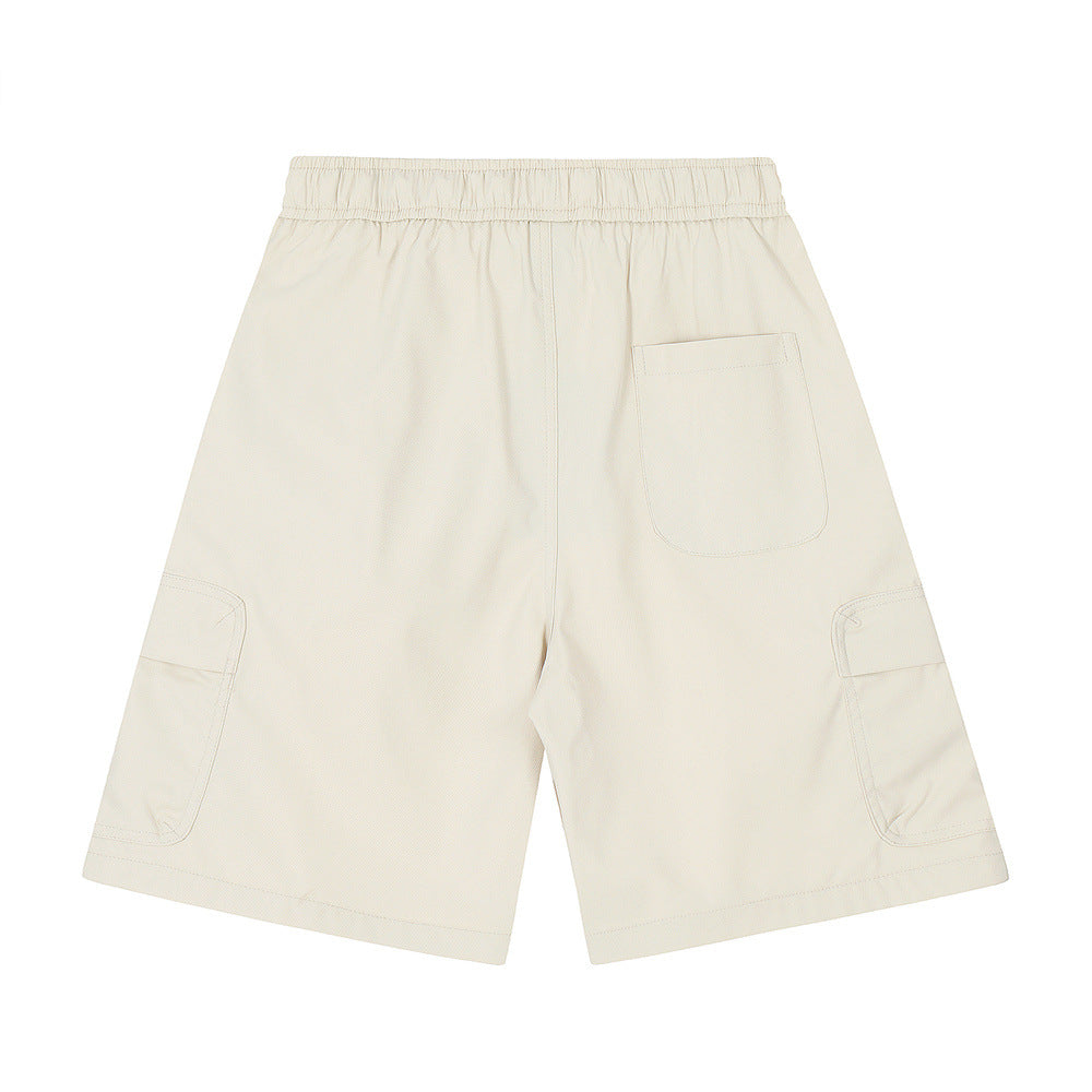Men Shorts with Belt Workwear Multi-Pocket Loose