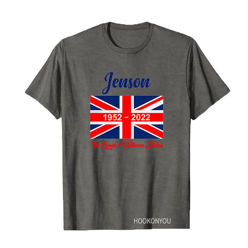 Inspired by Queen's Platinum Jubilee 2022 Elizabeth 70 Years T-shirt Printed Short Sleeve T-shirt