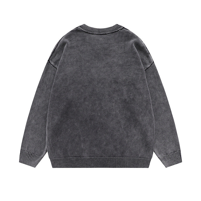 Women Sweater Retro Graffiti Loose Leisure All-Matching