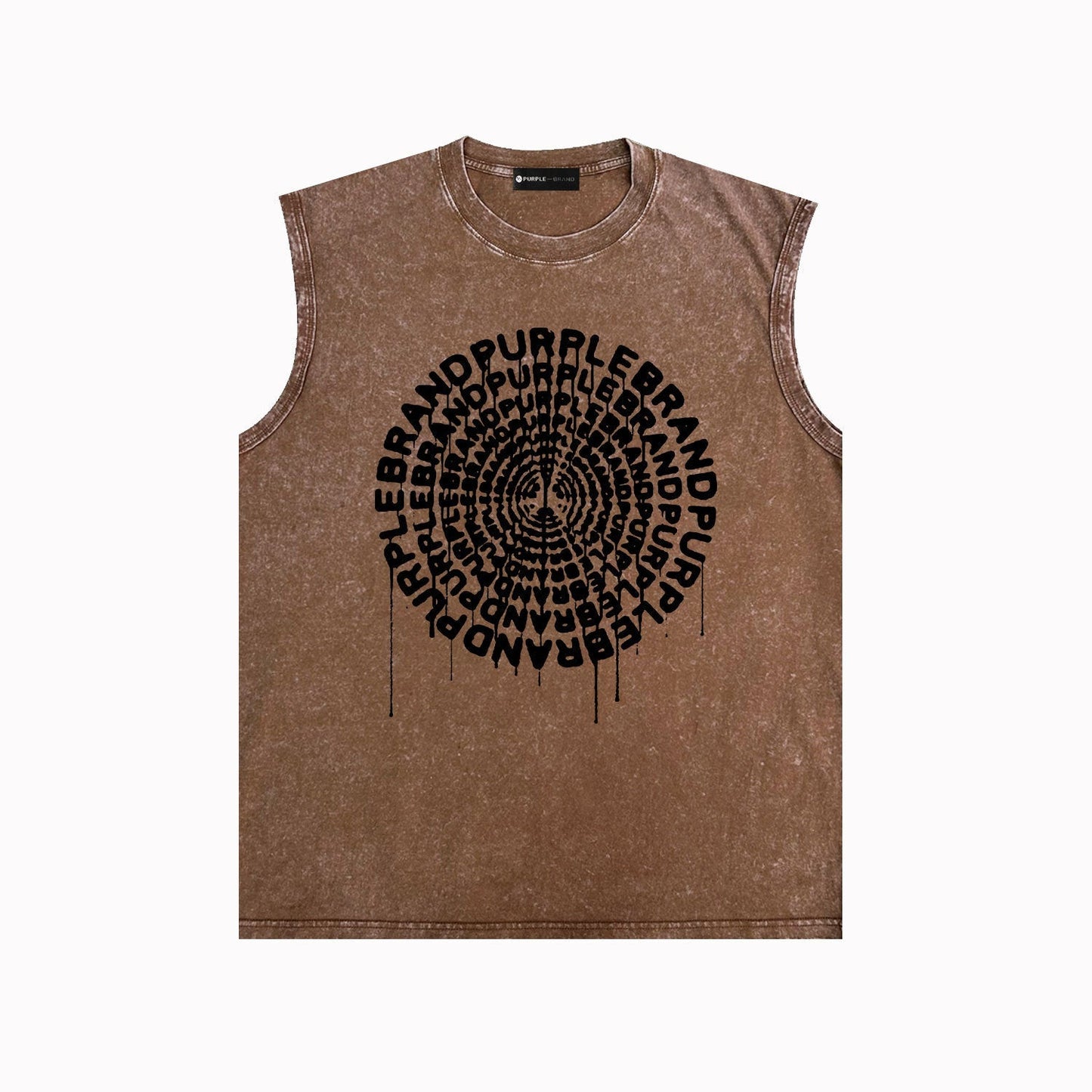 Purple Brand Distressed Tank T Shirts Distressed Sleeveless T-shirt Vest
