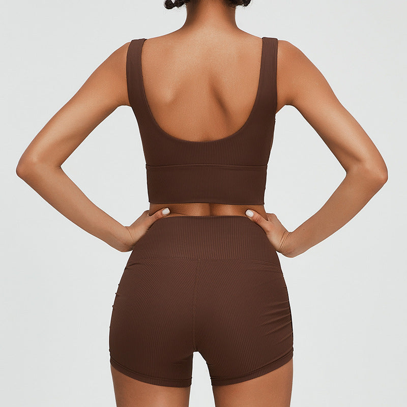 Women Yoga Set Sports Suit Sports Underwear Sports and Fitness Shorts