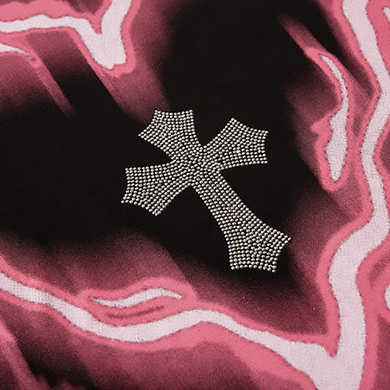 Men Long Sleeve T-Shirt Love Cross Printed Niche T-shirt