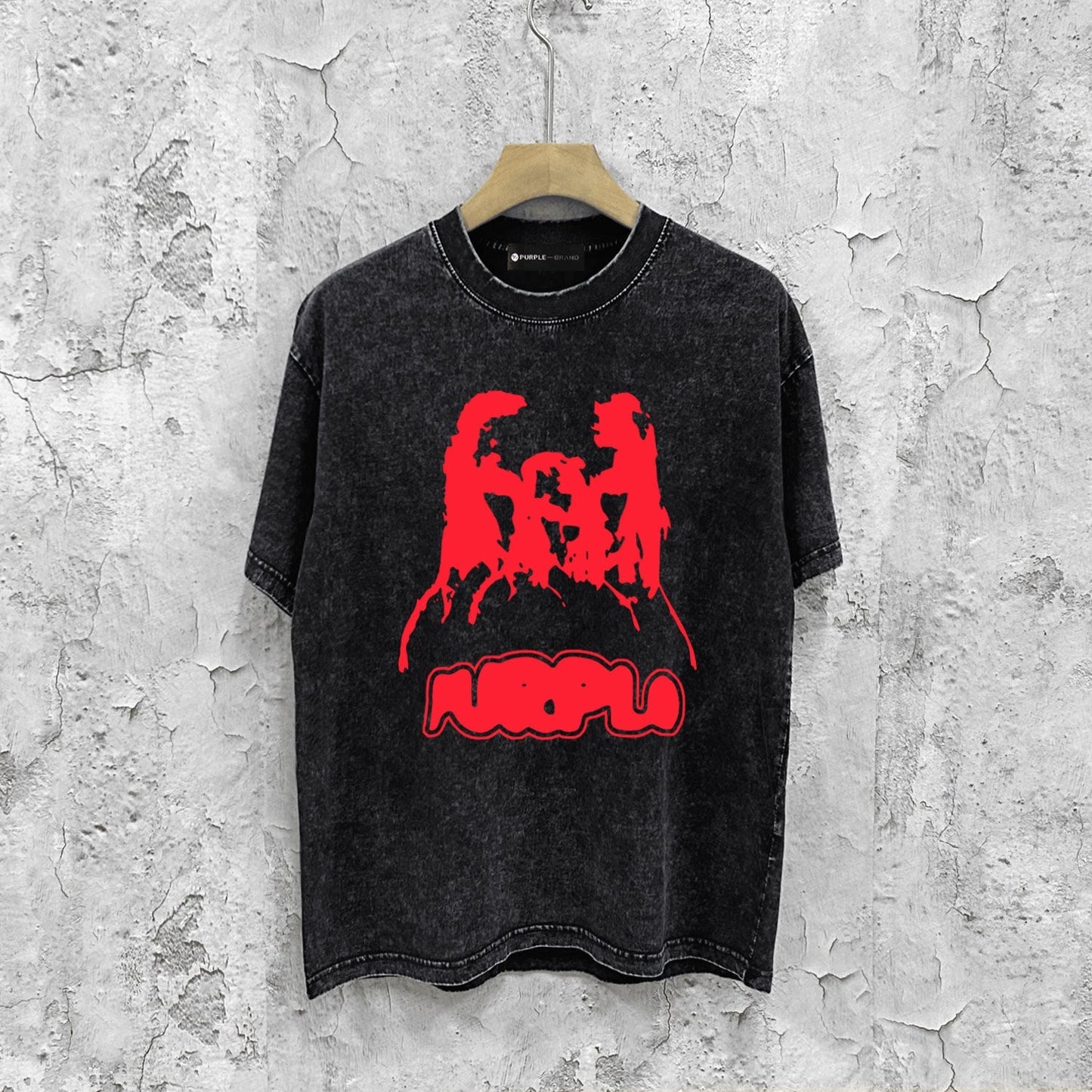 Purple Brand Distressed T Shirts Short Sleeve