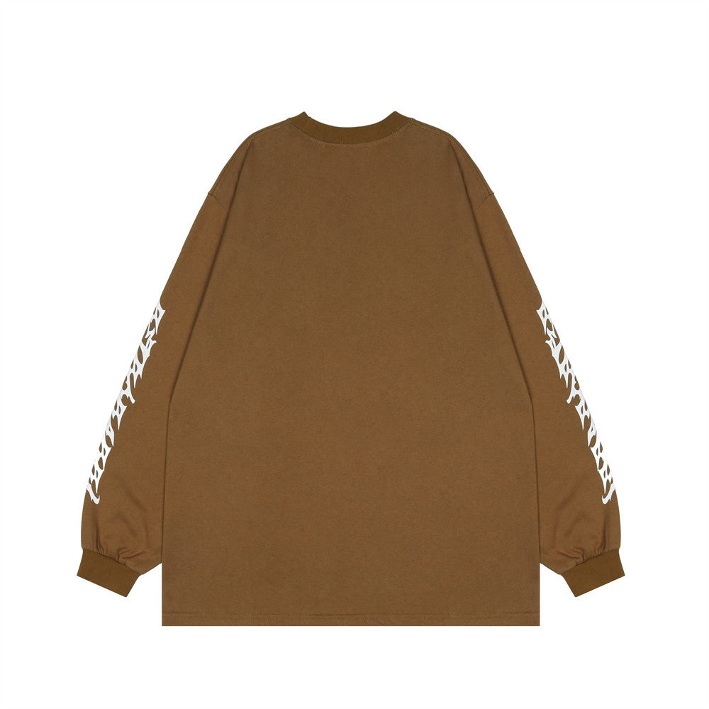 Men Long Sleeve T-Shirt Cotton T-shirt Sports Loose Racing