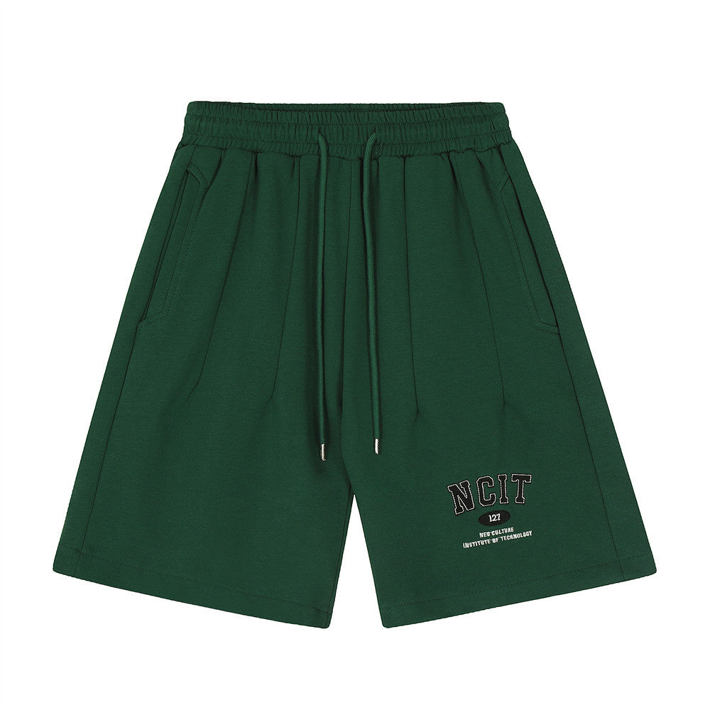 Men Shorts Summer Embroidery Loose Sports and Leisure