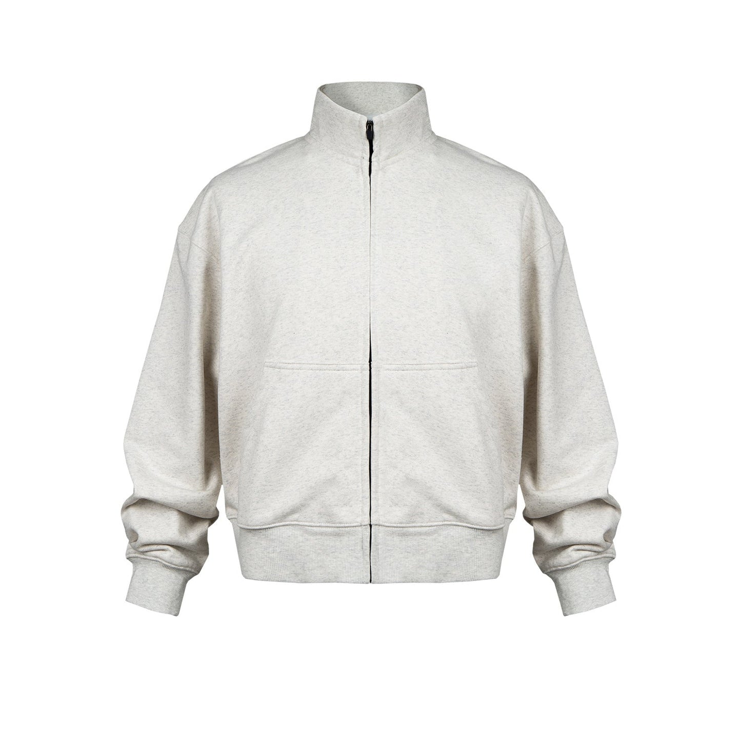 MIJKO Mens Jacket Cardigan Grey Cotton Jacket