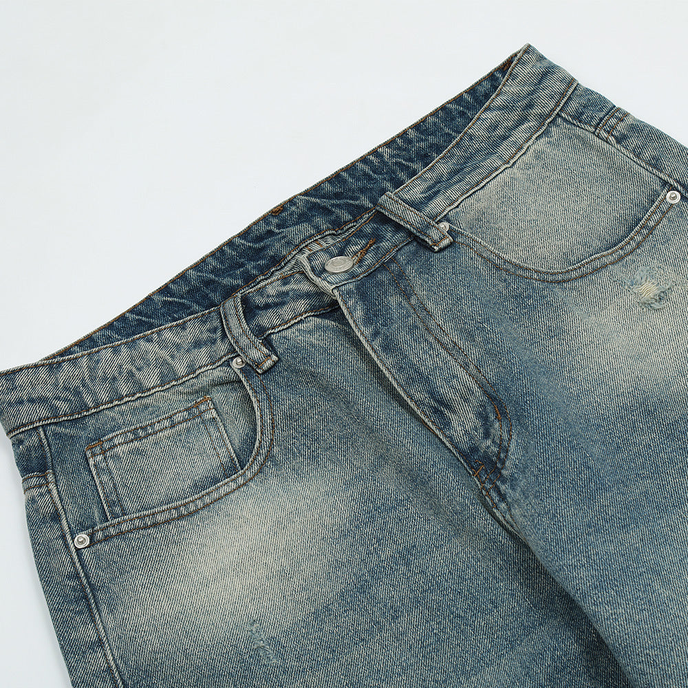 Men Jeans Worn out Hip Hop Loose