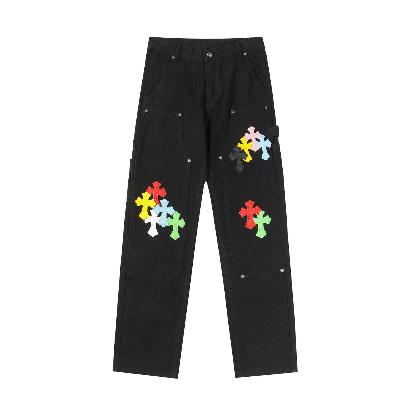 CHH Chrome Hearts Jeans Unisex Casual Loose Jeans