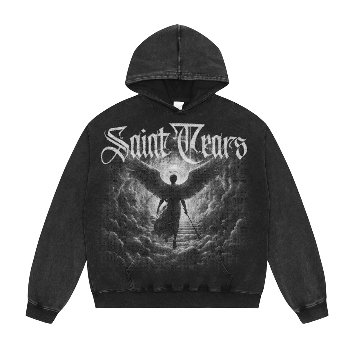 Unisex Hoodies Saint Michael Fashion Old Loose Hoodie