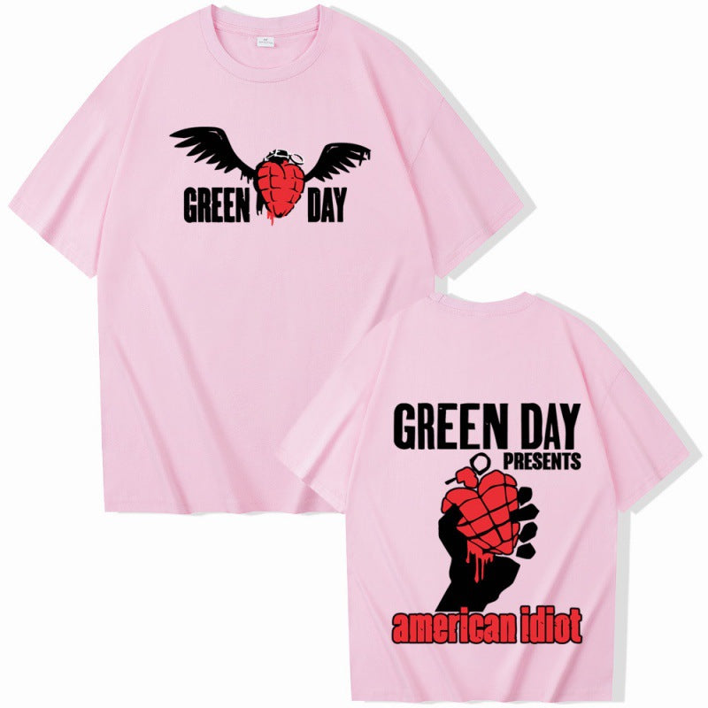 Green Day T Shirt Green Day Saviors Band T-Shirts Unisex Harajuku Hip Hop