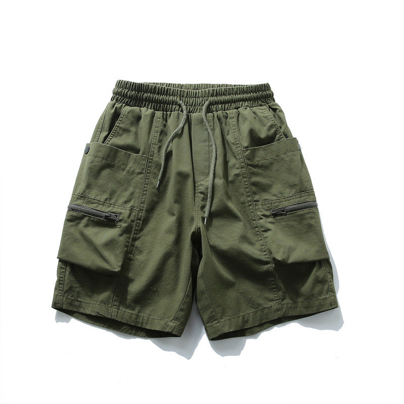 Men Shorts Zipper Pocket Men's Shorts