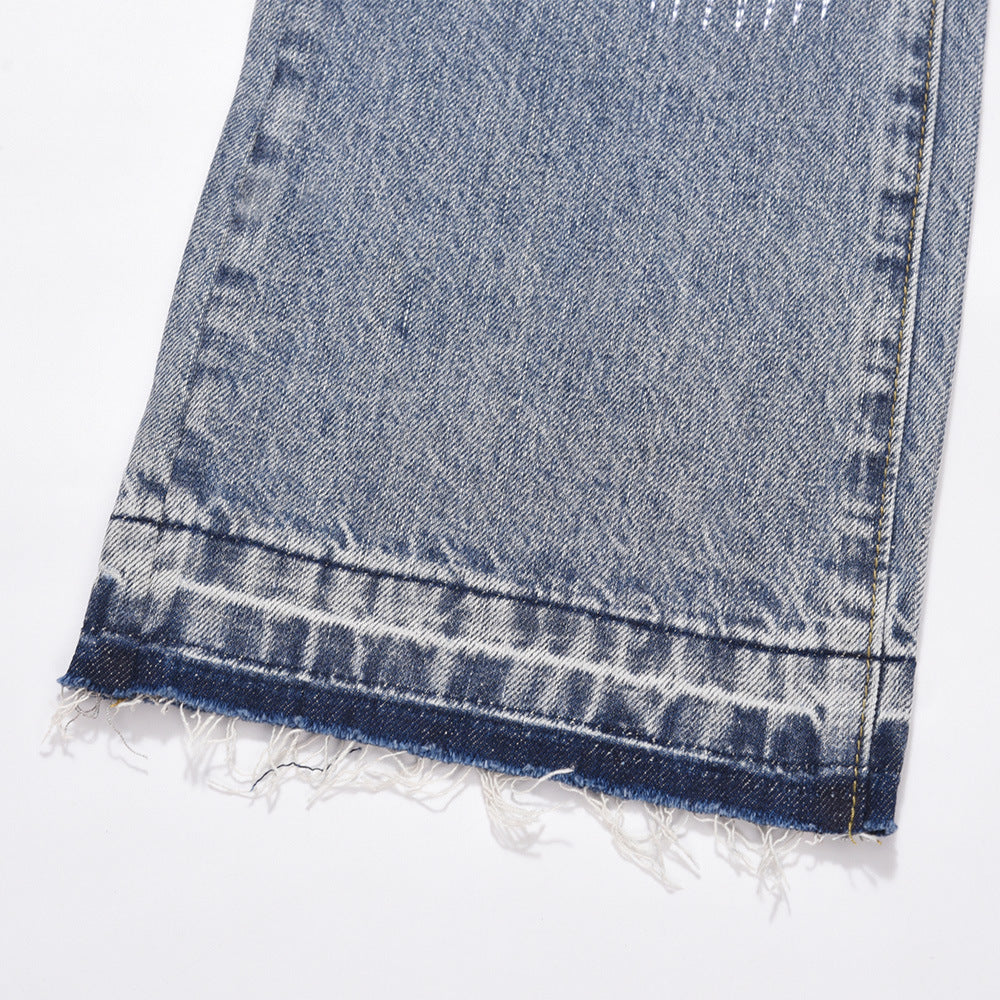 Men Jeans Punk Hole & Patch