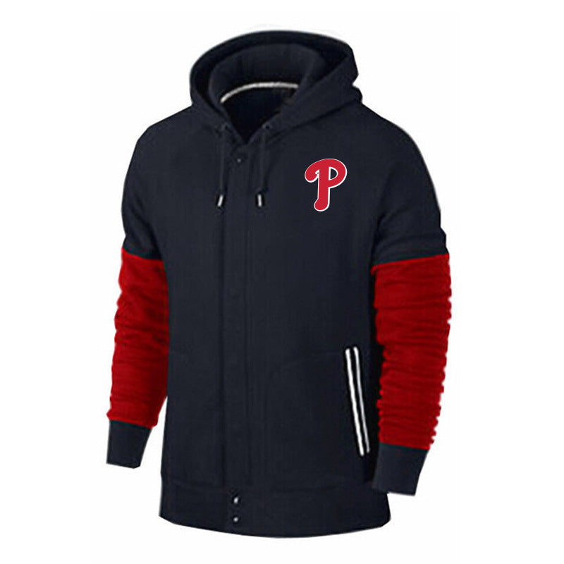 MLB Hoodie baseball jersey hoodie MLB hooded sweater men's cardigan top (Part 2)