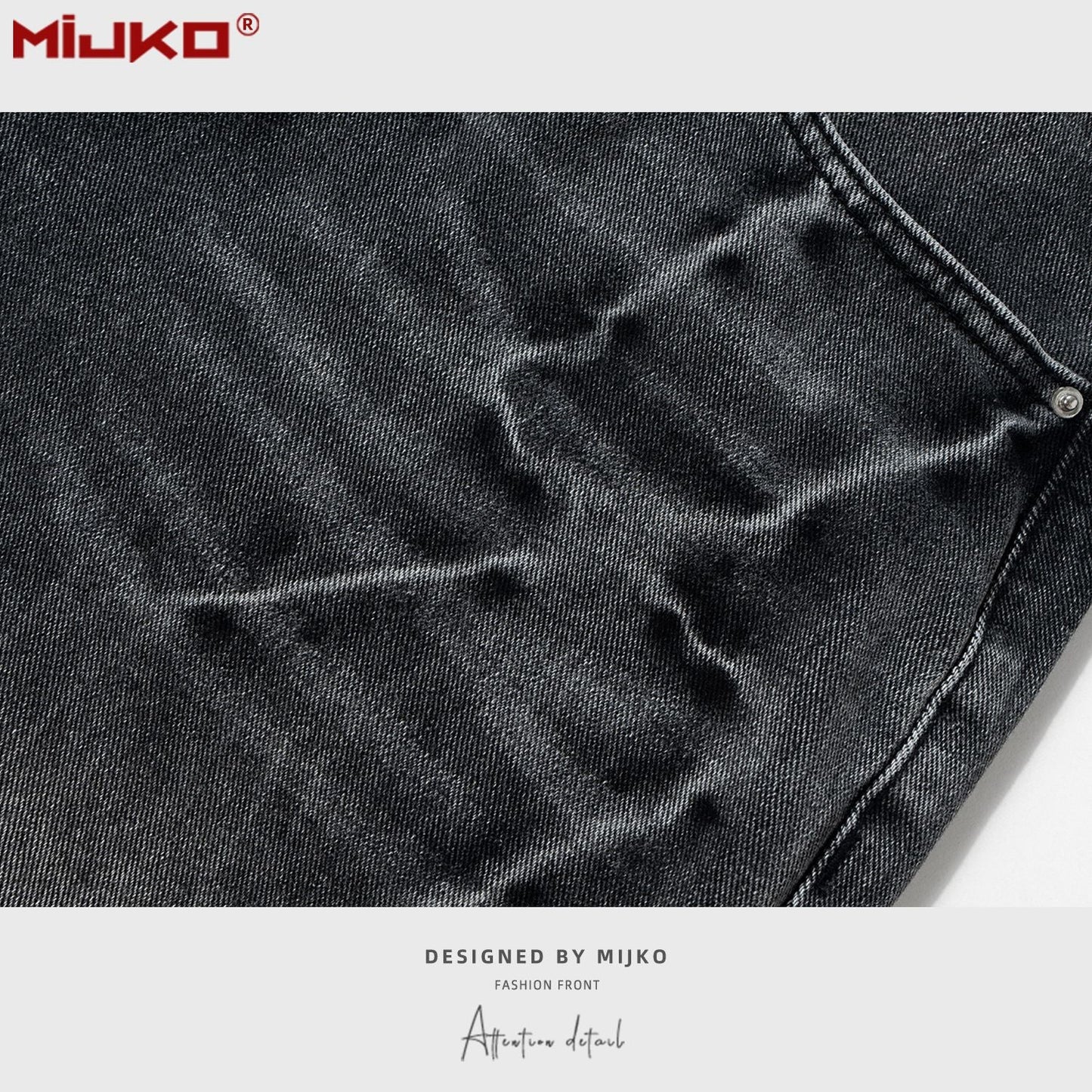 MIJKO Men Shorts Make Old Denim Shorts