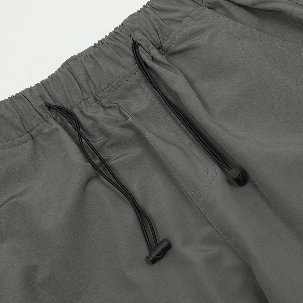 Men Sweatpants Multi-Pocket Cargo Pants Men's Casual Loose Wide-Leg Straight Trousers