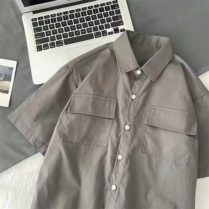Men's Shirt Summer Loose Cargo