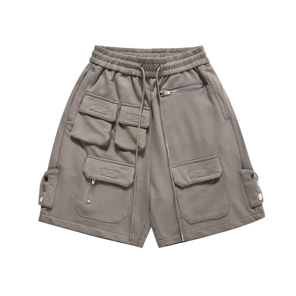 Men Shorts Multi-Pocket Workwear Loose Summer Sports