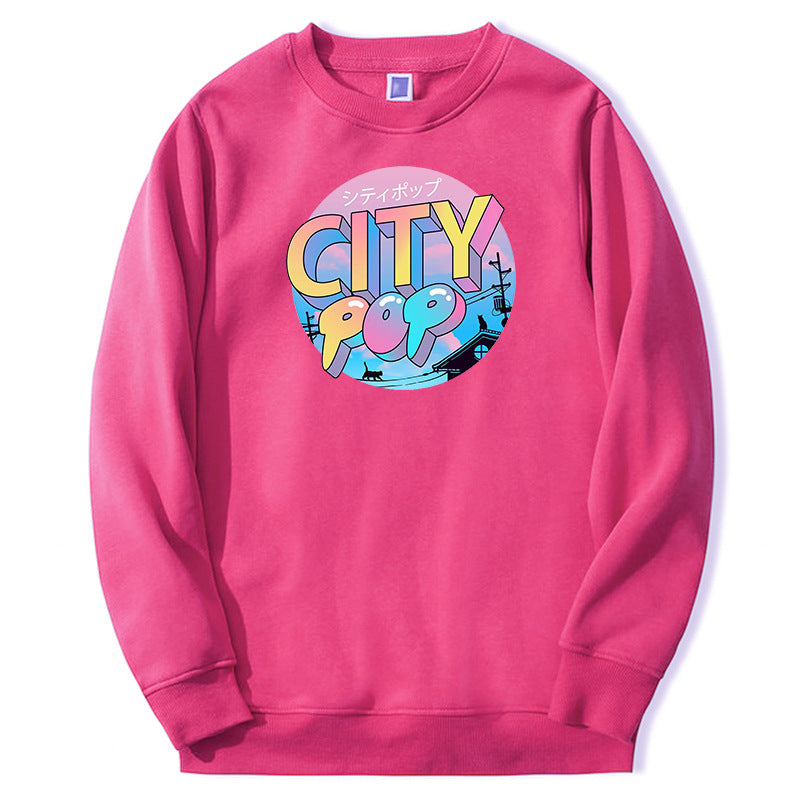 Autumn Men's Oversize Thick Vaporwave Japan Style City
