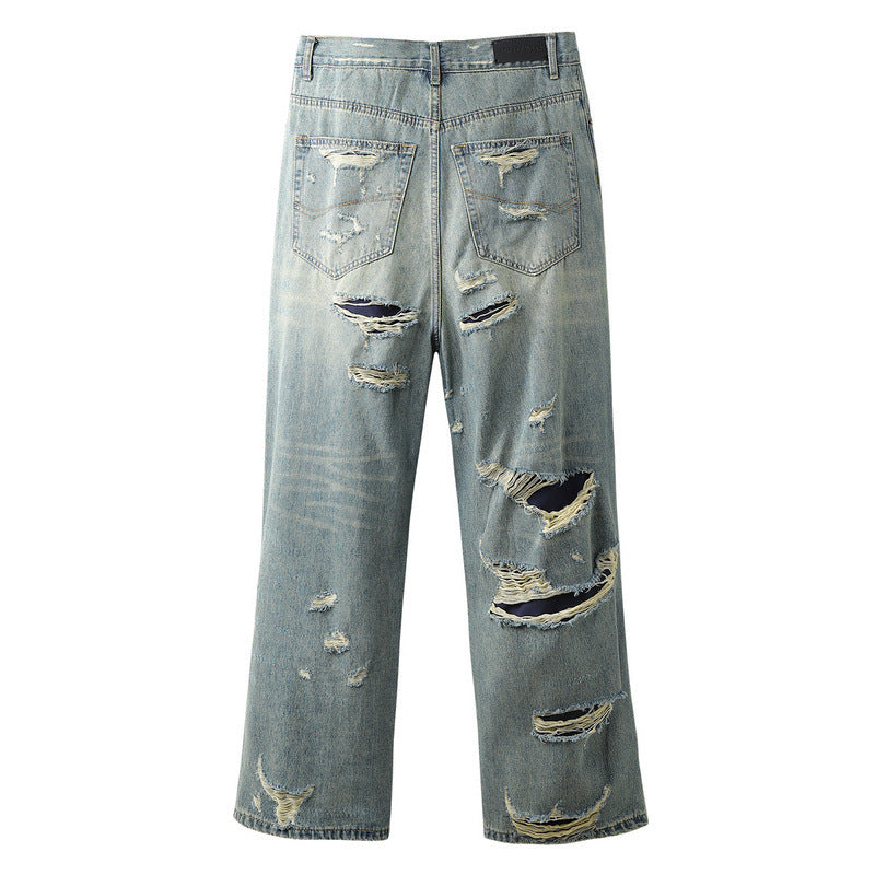 Men Jeans Vibe Straight Wide Leg Jeans