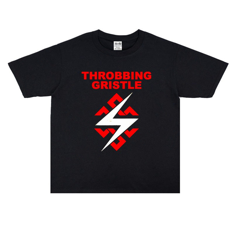 Rock Star T Shirt Experimental Music Industrial Rock Throbbing Gristle Printed T-shirt Men and Women